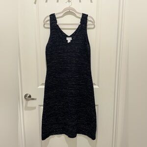 Soft Surroundings Navy and Gold Midi Dress